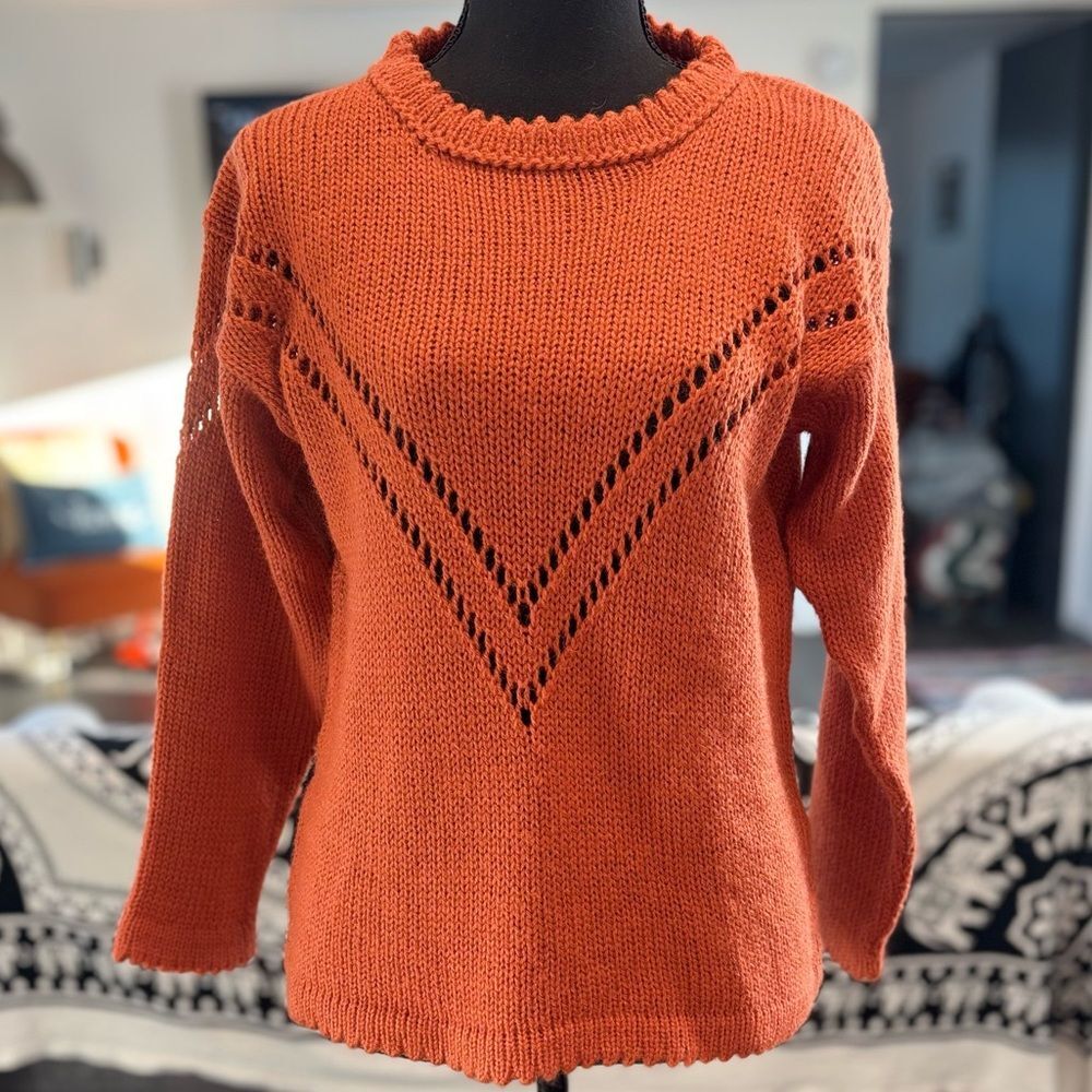 Sanyork Fair Trade Alpaca Sweater Red Small HandKnit